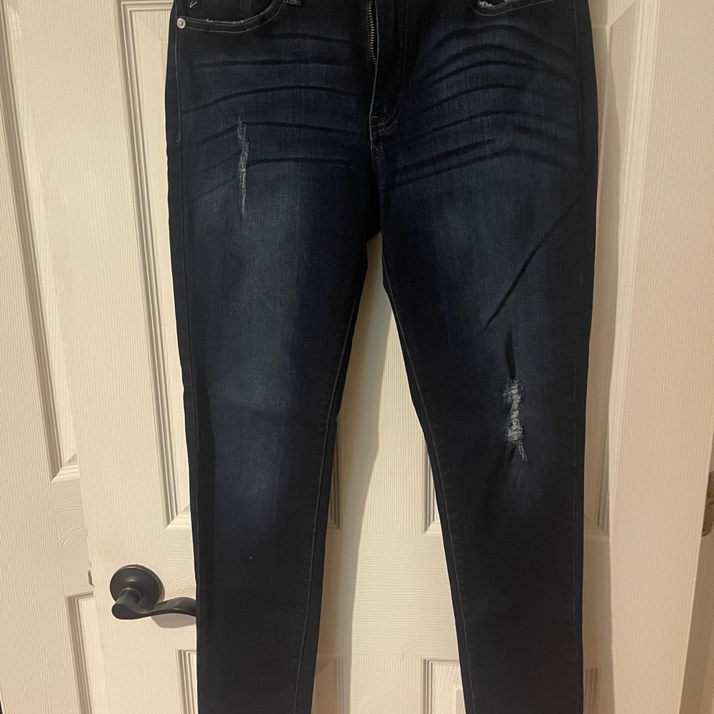KanCan Midnight Blue Distressed Skinny Jeans